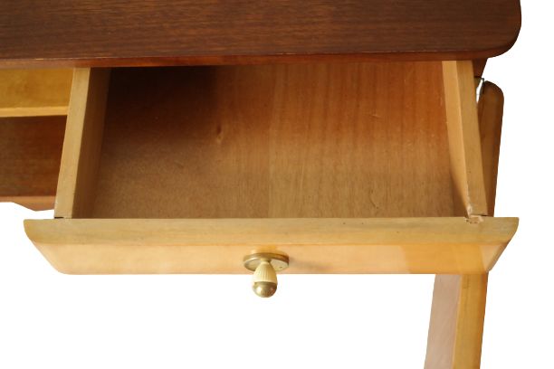 Paire de chevets vintage en bois pieds compas