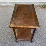 Louis XV side table with 2 drawers in solid wood from the 19th century