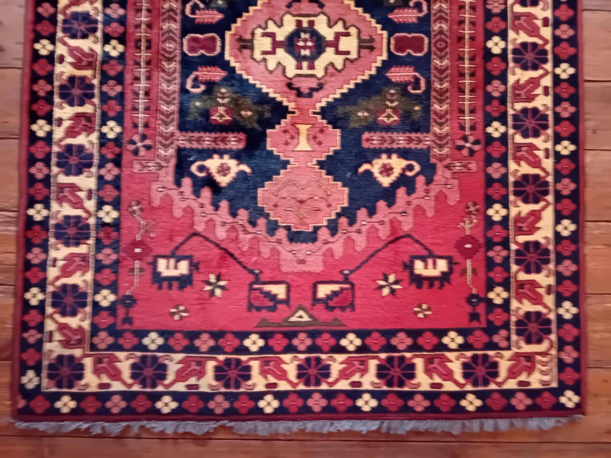 Handmade Pakistani Kazak Rug 196x152cm