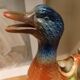 Pichet canard en barbotine signé St Clément