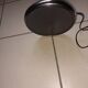Vintage chromed metal table lamp used
