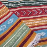 Carpet kilim multicolor wool handmade 195x115cm