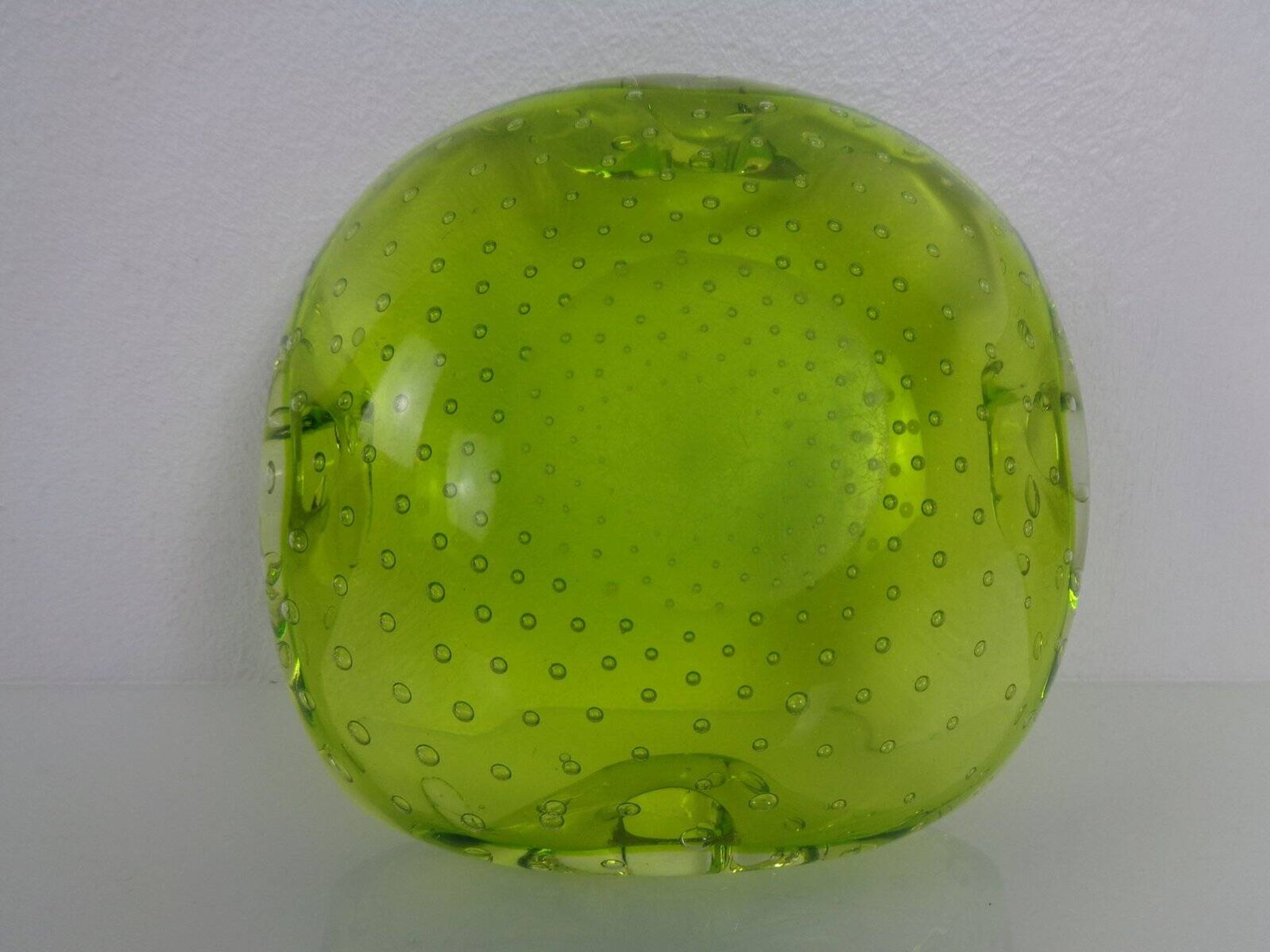 Green Sommerso Murano Glass Ashtray, Italy, 1960s