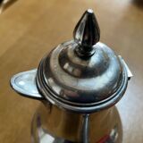 Silver-plated chocolate pot stamped ARGIT SFOA with ebony handle