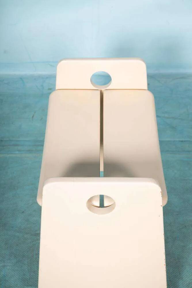 Vintage pine stool, Swedish design by Gilbert Marklund, 1960s.