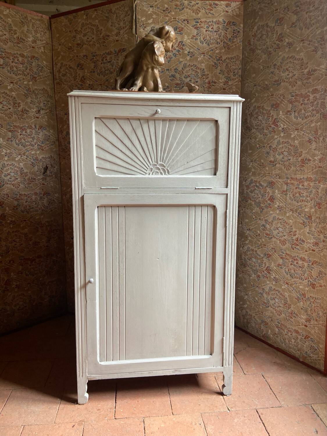 Antique Art Deco cream buffet