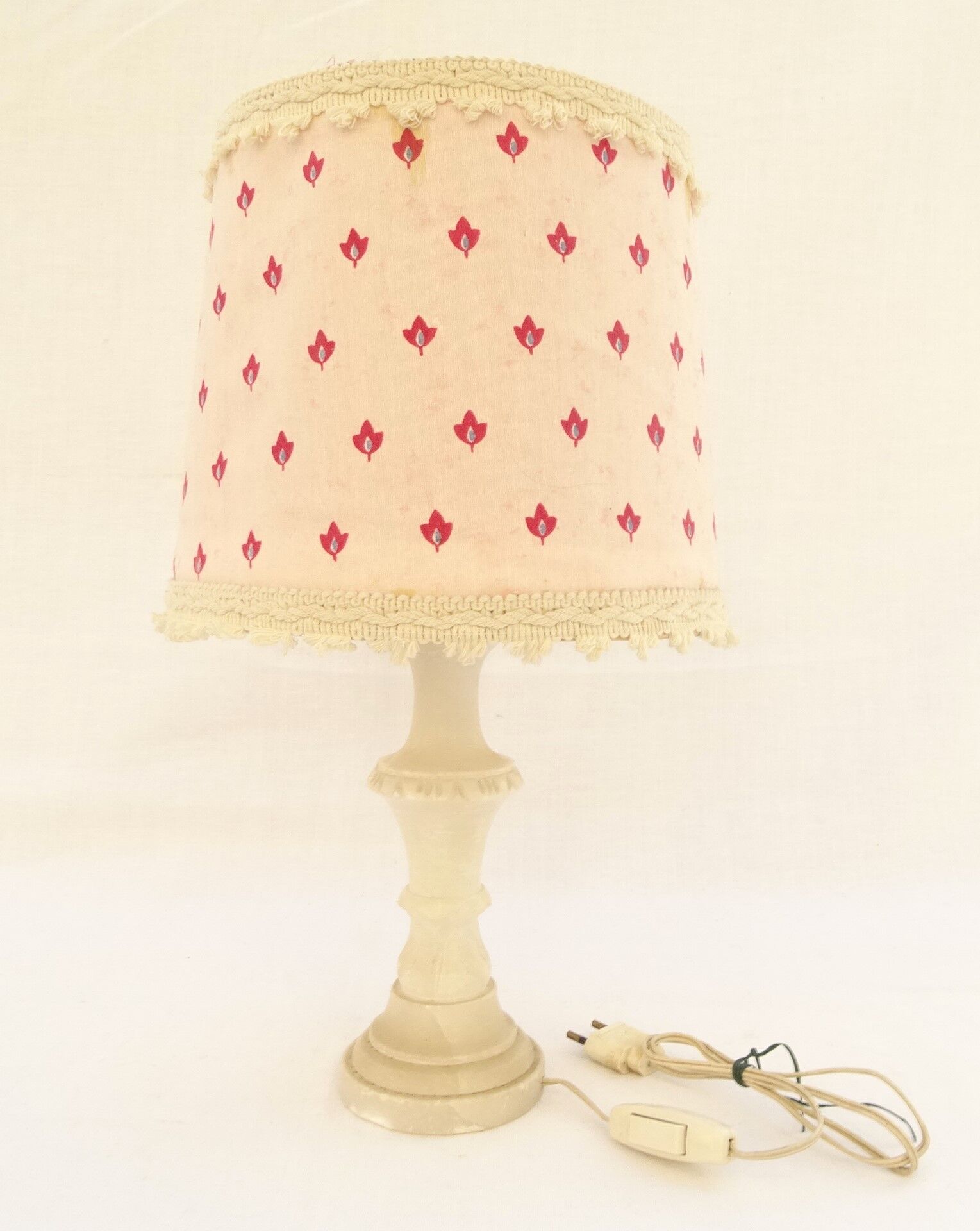 Pair of lamps  feet in white marble