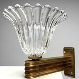 Murano Glass Wall Lamps attributed to Ercole Barovier, Italy, 1940s, Set of 4