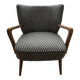 Vintage armchair – Black & white graphic patterns – Confident character