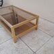 Golden rectangular coffee table year 70