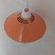 Vintage orange metal pendant light in Memphis style – 1980s