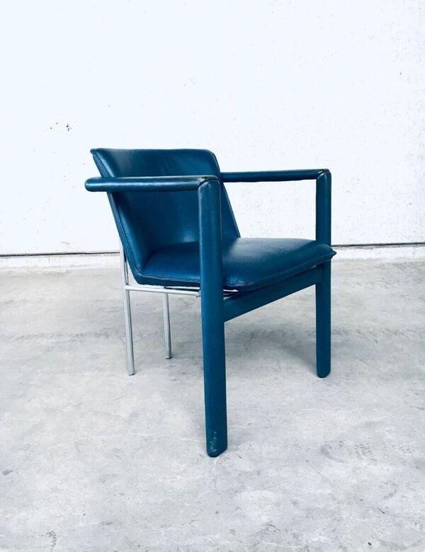 Leather Cachucha Dining Chairs by Hugo De Ruiter for Leolux, 1990s, Set of 4