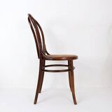 5 chaises bistrot Fischel en bois et cannage, 1890-1910