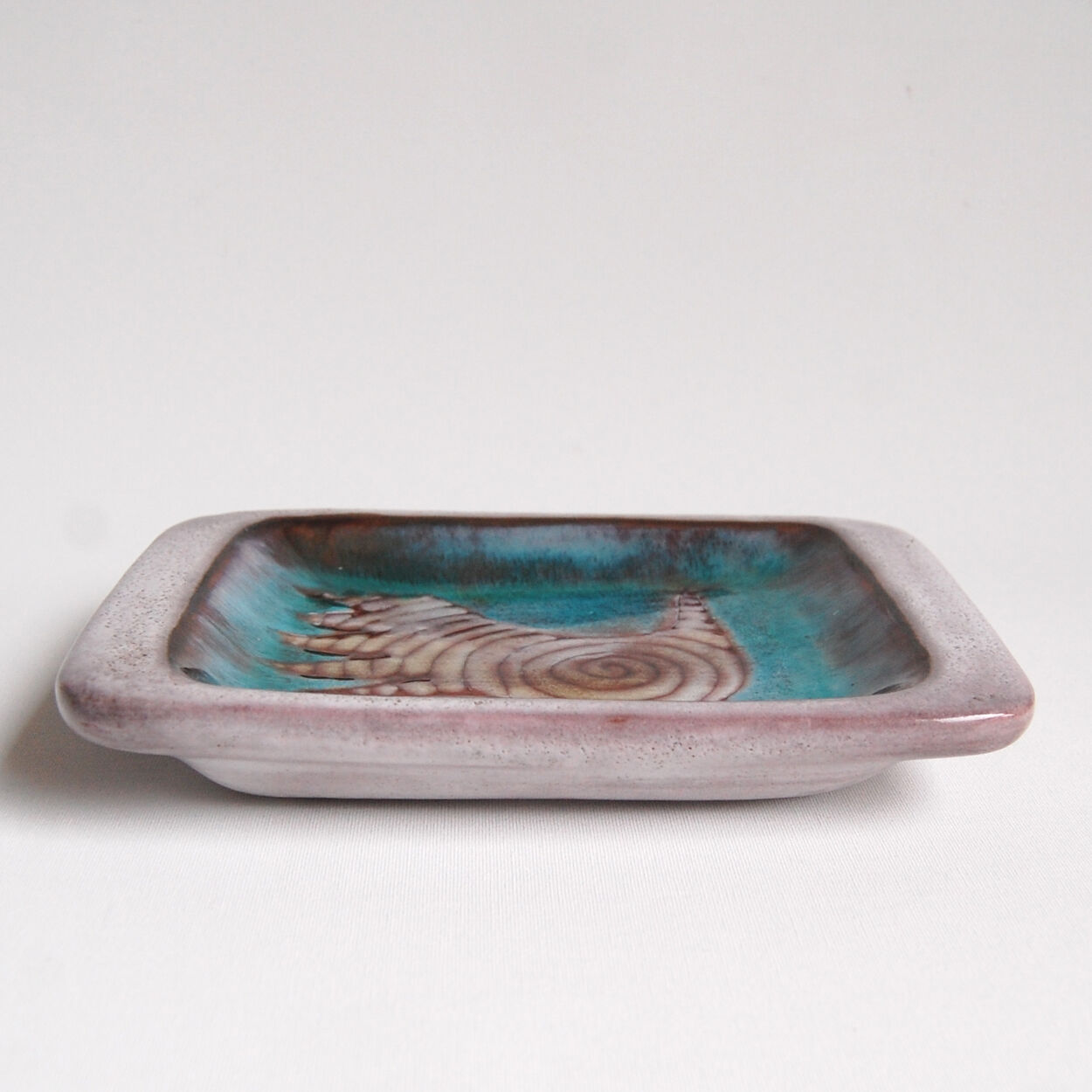 Ceramic pocket empty signed Cloutier