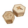 Duo of bamboo boxes