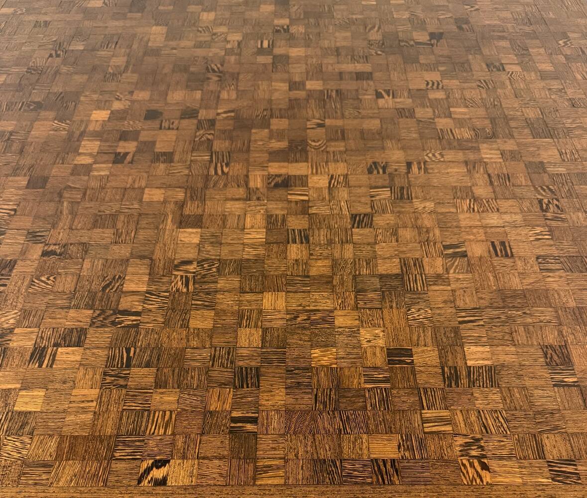 Danish coffee table in wenge end-grain mosaic Tranekaer Denmark