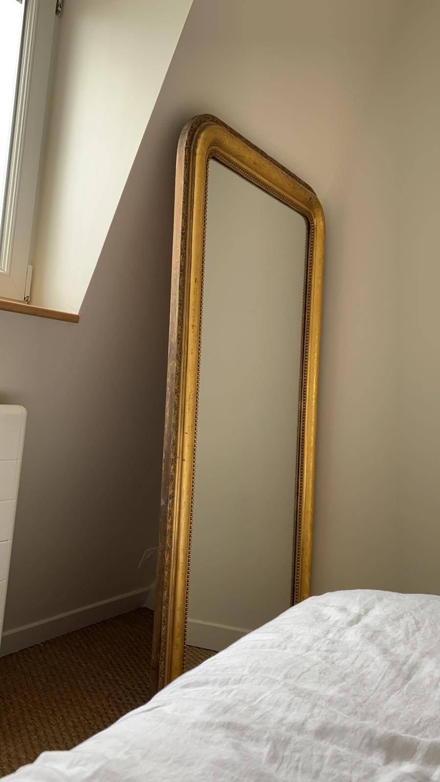 Large gold mirror in Louis-Philippe style – 87 x 172 cm