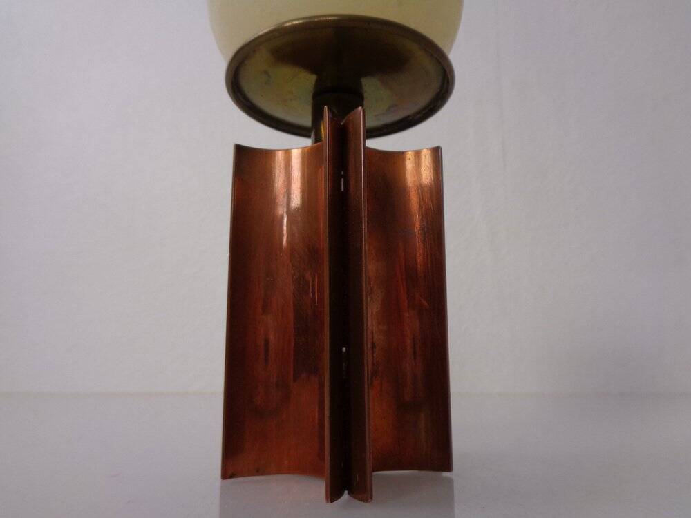 Vintage German Brutalist Candleholder in Copper and Brass, 1960s