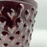 Burgundy ceramic planter