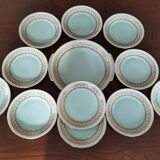 Platter and 11 dessert plates in Chapus Frères Limoges porcelain