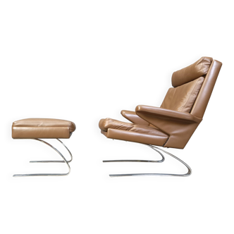 Fauteuil et ottoman Swing par Reinhold Adolf et Hans-Jürgen Schräpfer