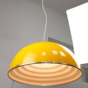 Rare Large Yellow Space-age Pendant from Guzzini, 1970s