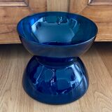 Vase diabolo en verre bleu XL Anne Nilsson pour Ikea