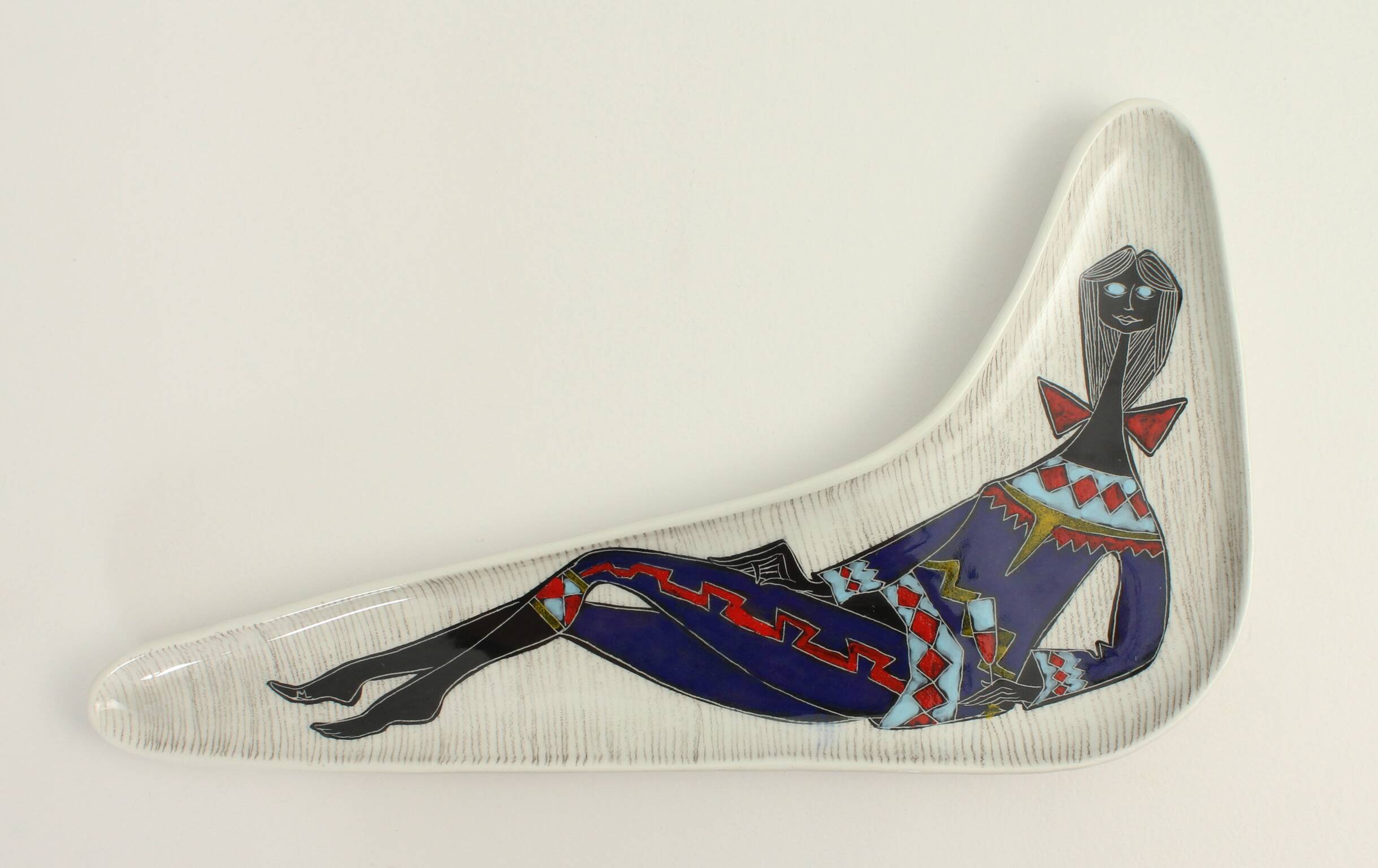 Pair of free-form dishes from Sesto di Fiamma, Italy, 1950s