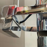 Vintage hinged wall lamp in chromed metal