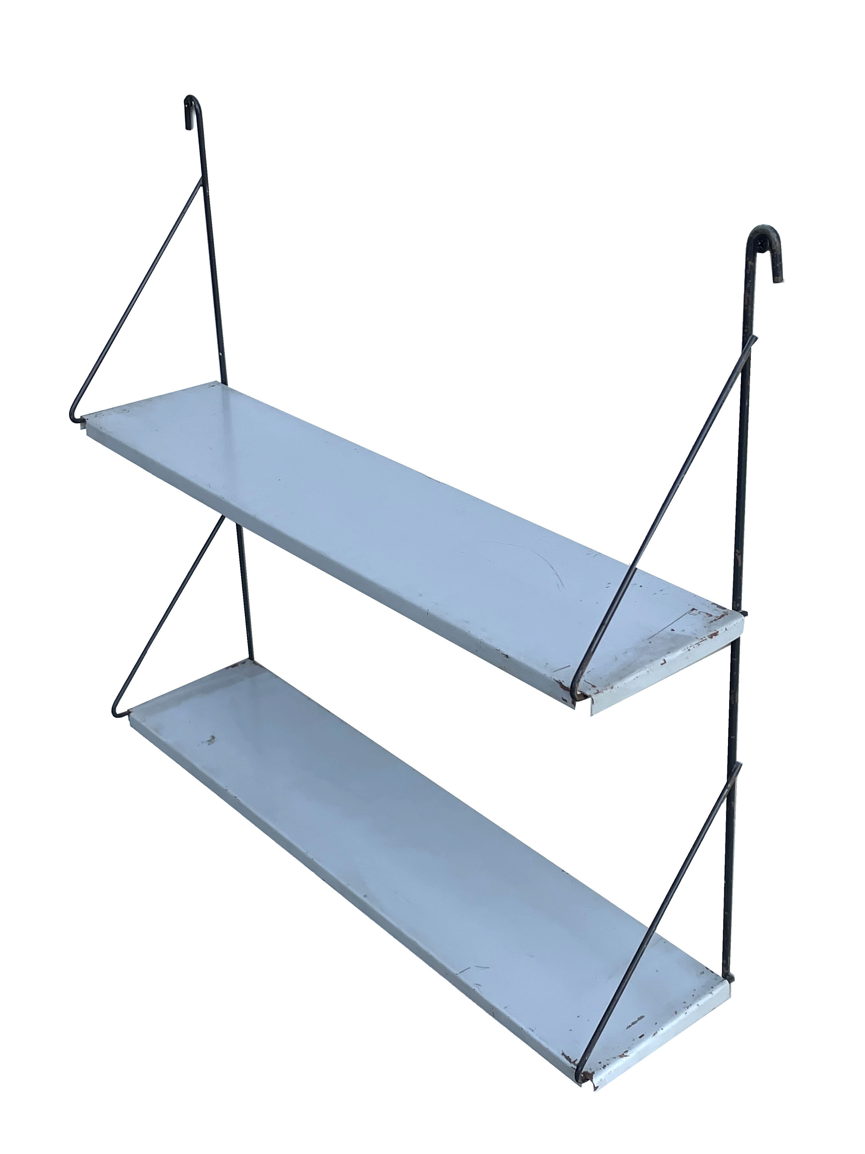 Vintage metal wall shelf wall rack minimalistic 1960’s