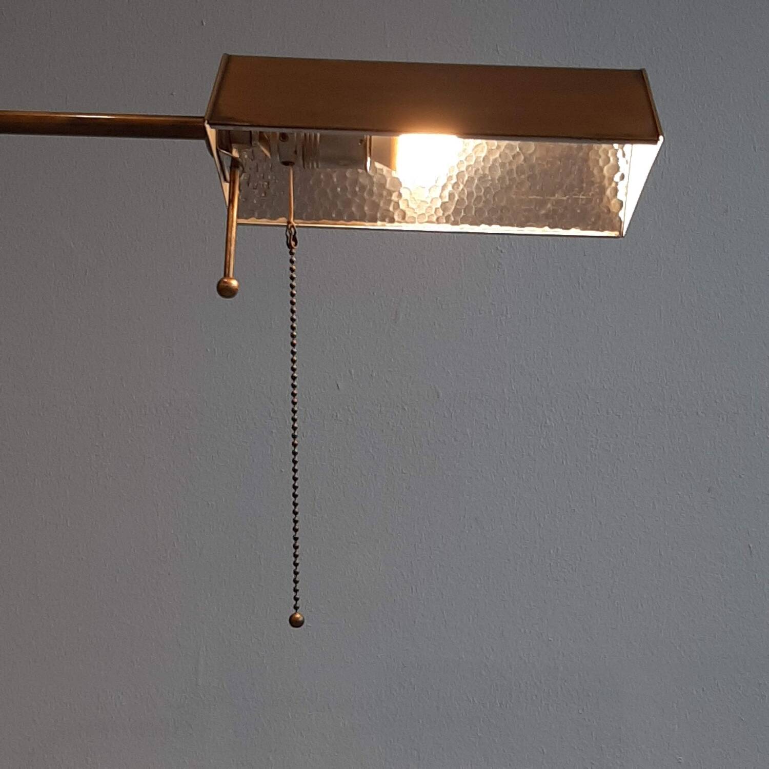 Vintage brass reading floor lamp