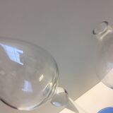 Duo Oil Lamps Nightlight or Soliflores Blown Glass Murano Work Style