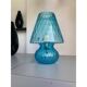Light blue Murano-style glass with a balloton lamp.