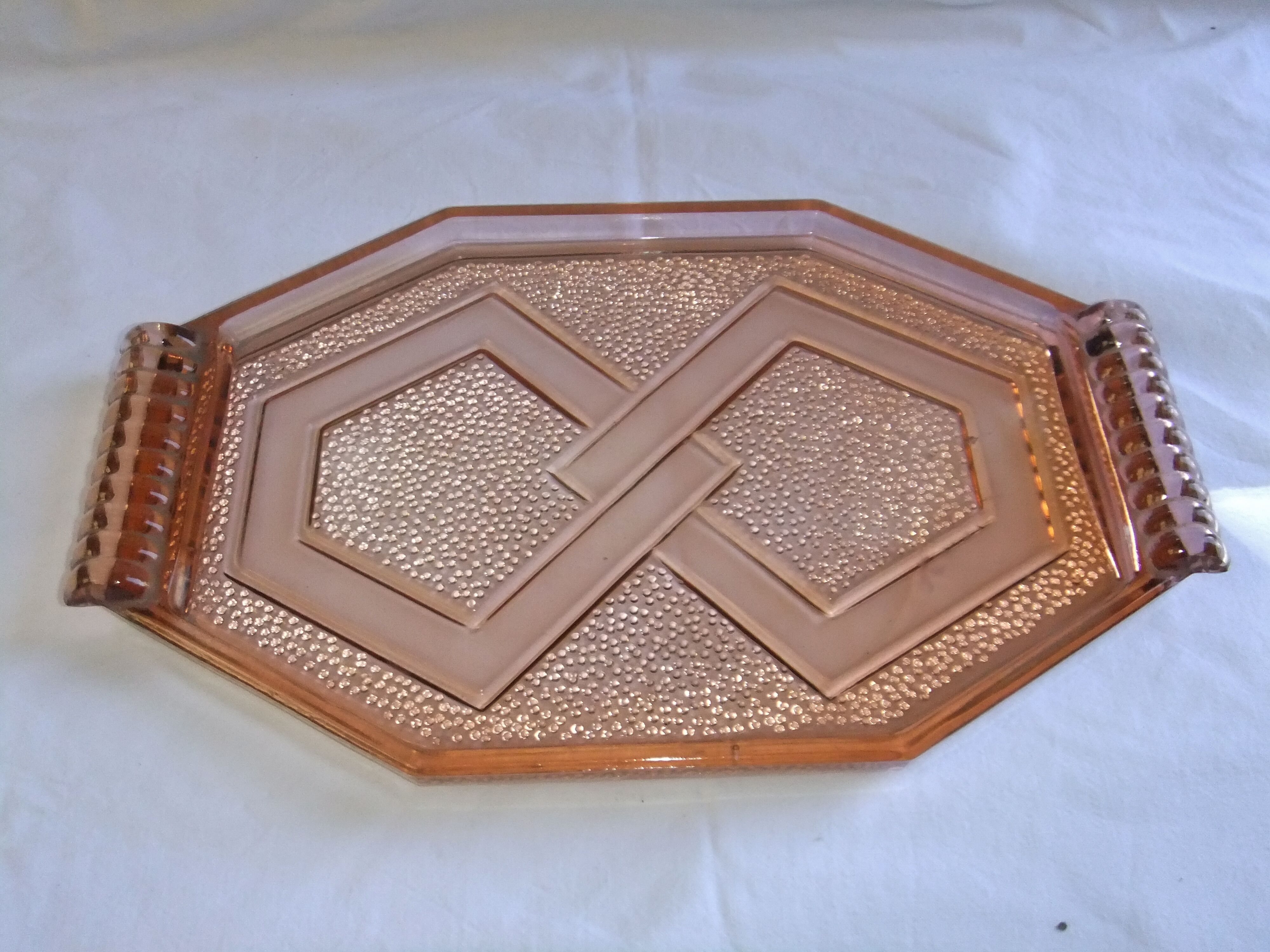 Art Deco liquor service in glass