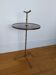 Table martini Maison Baguès imitation bambou en laiton sellette guéridon