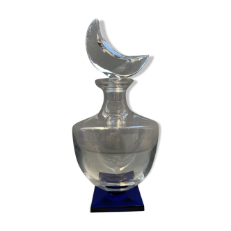 Sevres crystal decanter with crescent moon cap