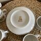 Chauvigny earthenware coffee service decorating orange flowers