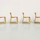 Lot de 4 chaises traîneau italiennes d'époque en hêtre contreplaqué moulé