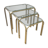 Series of 3 pull-out tables from the 70s