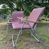 Pair of vintage Kettler Germany folding garden armchairs