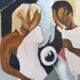 M.L Gourlay - Oil on canvas - "The saxophonist"