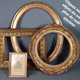 Old frame gilded patinated stucco wood