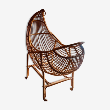 Rattan basket 1960