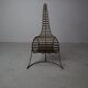 Set of three sculptural iron chairs