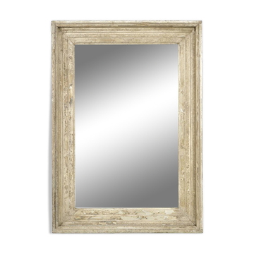 Miroir en bois massif patiné (106 x 75 x 7cm)