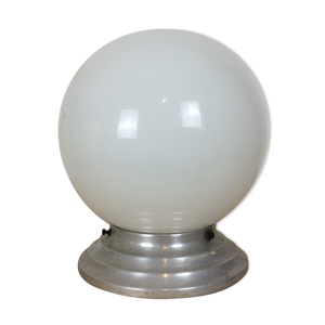 Plafonnier boule opaline 24 cm