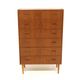 Scandinavian "tallboy" chest of drawers in teak, Sweden, 1950