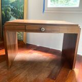 Walnut and mahogany desk, 1930s-1940s.