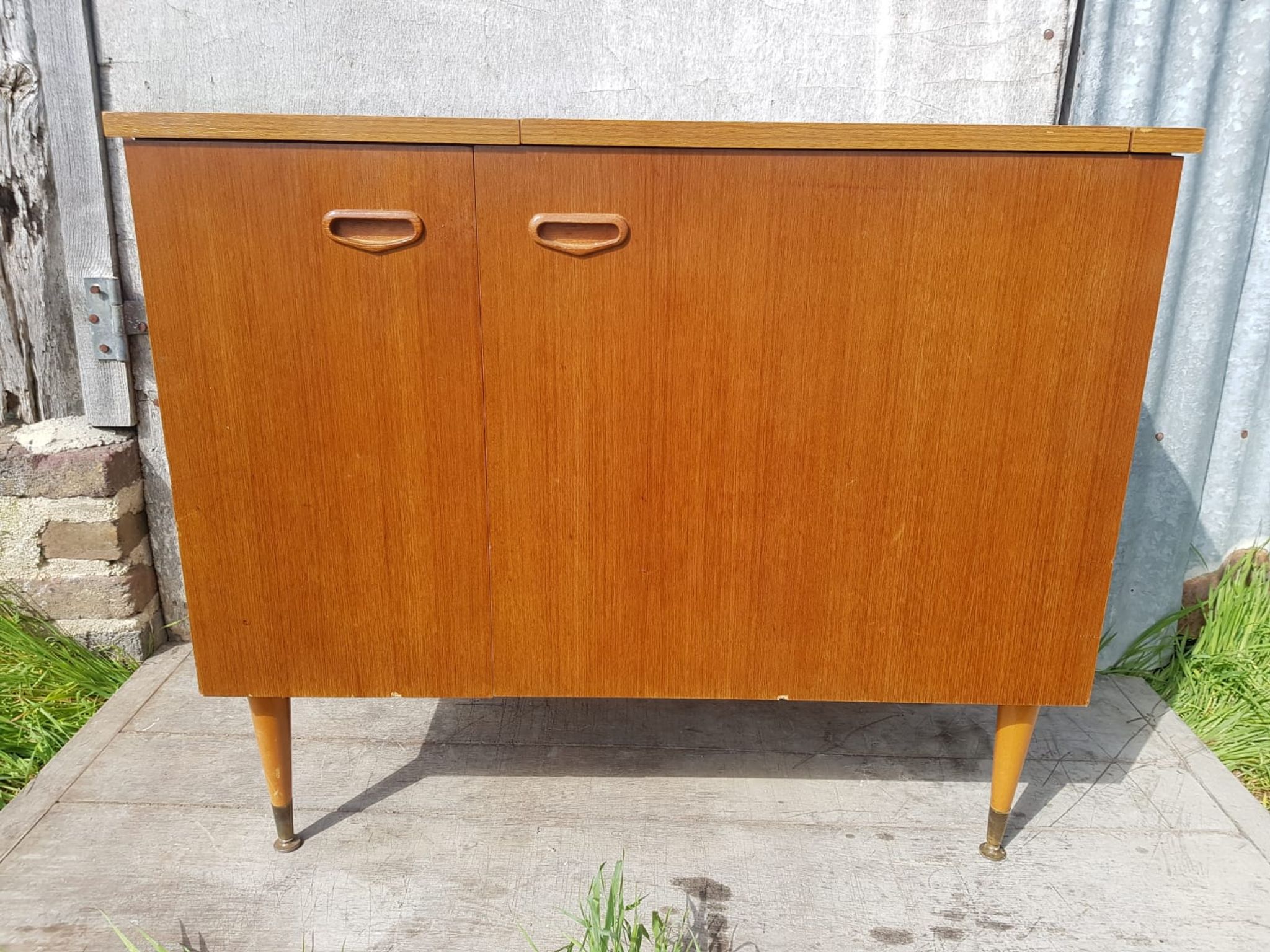 Old Furniture Machine To Sew SINGER Wood Feet Compas FRANCE Vintage