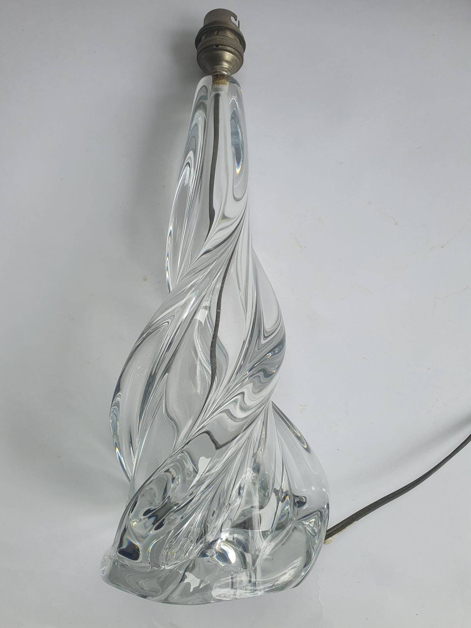 Joseph Bleichner crystal lamp base, modernist design, 1960s